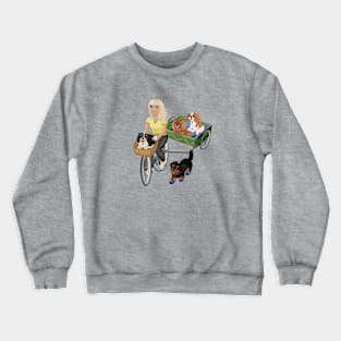 Four Cavaliers Biking and Being Active Crewneck Sweatshirt